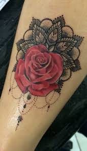 Black And Red Rose Tattoo For Women 50 Beautiful Rose Tattoo Ideas Rose Flower Tattoos Red Rose Tattoo Black Lace Tattoo