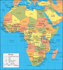 Peta buta afrika adalah peta benua afrika secara keseluruhan lengkap dengan pembagian wilayahnya, namun tanpa nama negara.setiap wilayah negara di batasi dengan garis tepi warna biru. Gambar Peta Benua Afrika Hd