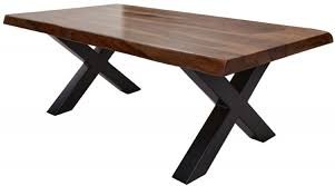 It's perched atop slightly splayed legs for a look that. Casa Padrino Solid Wood Coffee Table With Metal Legs Brown Black 110 X 60 X H 40 Cm Rectangular Living Room Table In Industrial Look Living Room Furniture