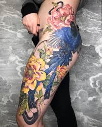 Check spelling or type a new query. Blue Bird Snake Flowers Thigh Piece