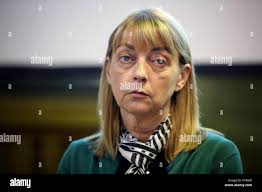 Linda Allan, mother of Katie Allan, during a press conference at Glasgow  University to launch a campaign to reform the way the justice system deals  with mental health Stock Photo