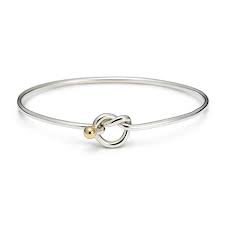 Sterling Silver Love Knot Bangle Bracelet Tiffany Bangle Knot Bangle Fashion