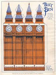 Big Ben London Big Ben Paper Crafts Paper Cutout