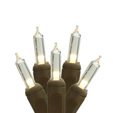 Set Of 50 Warm White Led Mini Christmas Lights 4 Spacing Brown Wire Walmart Com Walmart Com