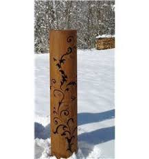 Rostige Saule Barock 120 Cm Runde Rostsaule Metallmichl Weihnachtsdeko Rostige Deko