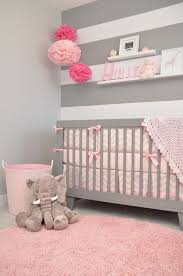 Pink And Grey Elephant Girly Nursery Ideas How Sweet Is This Gray Pink Nursery For Your New Baby Girl Baby Girl Bedroom Girl Nursery Room Baby Girl Room