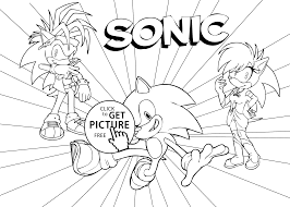 Sonic, the blue hedgehog, battles his main opponent of the show, the ugly dr. Sonic Coloring Pages For Kids Free Printable Coloing 4kids Com Coloring Home