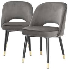 Add style to your seating with our beautiful collection of dining chairs. Casa Padrino Luxury Dining Chair Set Gray Black Brass 53 X 56 X H 84 Cm Dining Chairs With Fine Velvet Dining Room Furniture