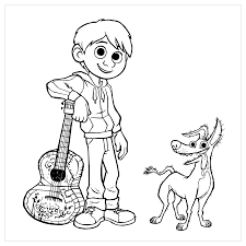 Color miguel from disney pixar s coco with dazzling colors. Coloring Pages For Coco Printable Homeremedies4you Club Coloring Home