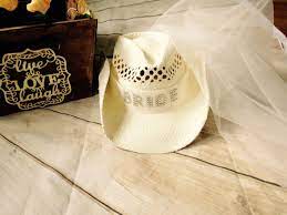 Bachelorette Cowgirl Hat With Veil Bride Hat Cowboy Etsy Bachelorette Veil Bride Hat Cowgirl Hats