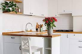 Simply add some bar stools and you have a functional countertop that opens up your small space. Kitchen Breakfast Bar Ideas Argos