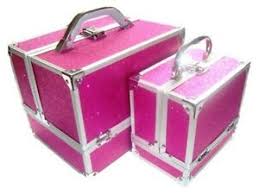 glitter hot pink 2pc aluminium beauty