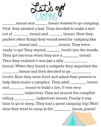 Great for reviewing grammar usage. Tons Of Fun Camping Themed Activities For Kids With Free Printable The Chirping Moms