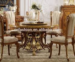Oe Fashion Luxury French Style Marble Top Solid Wood Frame Round Dining Table View Glass Top Round Dining Table Oe Fashion Product Details From Foshan Oe Fash Dining Room Design Dining Table Round Dining