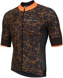 Pro Naranco Jersey Short Sleeve Cycling Jersey Black Orange E18 4150