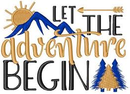 Let The Adventure Begin Embroidery Design | EmbroideryDesigns.com