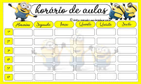 Horario escolar nm + adj. Horario Escolar Para Imprimir Dani Educar