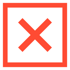 Red Square With An X In It PNG & SVG Design For T-Shirts