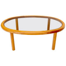 Alexander teak coffee table by sika design. Danish Mid Century Modern Oval Coffee Table With Smoked Glass Top For Sale At 1stdibs