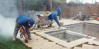 The pavers look like bricks and they are interlocking. How To Install Pavers Over Concrete Best Practices Problems