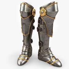 3d Model Armor Boot Armor Boots Leather Armor Armor Shoes
