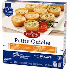 Nancy S Lorraine Florentine Petite Quiche Frozen Snacks Variety Pack 32 Ct Box Walmart Com Walmart Com