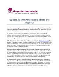 A life insurance policy can pay out a cash lump sum if you were to die during the term of your policy. The Protection People Quick Life Insurance Quotes From The Experts By Theprotectionpeople Issuu