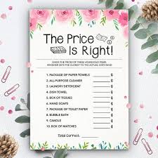 The Price Is Right Bridal Shower Games Printable Wedding Etsy In 2020 Printable Bridal Shower Games Bridal Shower Games Wedding Quiz