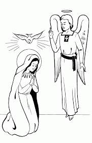 Think of them on the feast of the holy family or st. Coloring Pages Mary And Angel Coloring Home