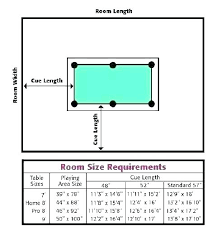 Pool Table Standard Size Dimension Nasagora Info