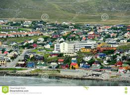Hammerfest, norway, lays claim to being the northernmost town in the world, with over 9,000 inhabitants at a latitude of 70° 39' 48. View Of Hammerfest City Norway Stock Photo 78666481 Megapixl