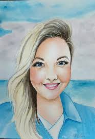 Watercolor Portrait Painting of a Friend