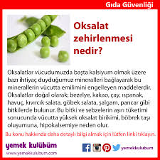 Gida Guvenligi Oksalat Zehirlenmesi Nedir Http Yemekkulubum Com Icerik Sayfa Oksalat Ve Fitat Zehirlenmesi Gida Zehirlenmesi Saglikli Yasam Saglikli