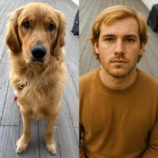 We did the what would your dog look like as a human trend using AI and  here's Teddy! We always say he has such a concerned face… which doesn't  match he personality