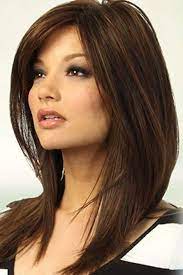 Brown Medium Straight Side Part Synthetic Wig Medium Length Hair Styles Medium Hair Styles Natural Hair Wigs