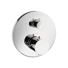 A new shower will have plumbing for the shower valve which installs in the wall cavity behind the wall with the shower head and adjustment knob. Axor Starck 10720000 Thermostatic Mixer For Concealed Installation With Shut Off Diverter Valve Chrome
