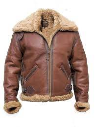 Fur Aviator B3 Bomber Sheepskin Brown Leather Faux Shearling Image 0 Leather Jacket Men Real Leather Jacket Brown Leather Jacket