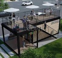 20ft 40ft Folding Container Coffee Shop Restaurant Shipping Container Bar  Cafe With Kitchen