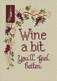 Wine gets better with age. Sue Hillis Wine A Bit Cross Stitch Pattern Cross Stitch Patterns Cross Stitch Stitch Patterns
