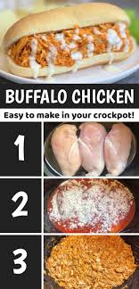 Easy Crockpot Shredded Buffalo Chicken Sandwiches The Lazy Dish Recipe In 2020 Recipes Easy Crockpot Food