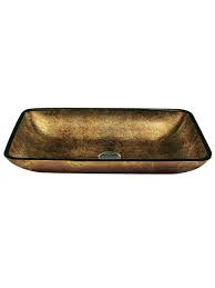 rectangular copper vessel sink