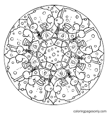 These alphabet coloring sheets will help little ones identify uppercase and lowercase versions of each letter. Christmas Mandala Decoration Coloring Pages Christmas Mandala Coloring Pages Coloring Pages For Kids And Adults