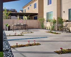 Cement slabs provide a lot of opportunity for decorative touches. Concrete Backyard Ideas Hgtv S Decorating Design Blog Hgtv
