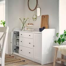 Hauga Sideboard White Ikea In 2020 White Sideboard Ikea Adjustable Shelving