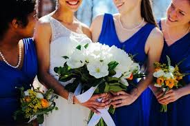 Here you can find your dream wedding dress, mother, bridesmaid, flower girl, more dresses Blue Wedding Royal Blue Bridesmaid Dresses Paired With Black Men S Suits Colorsbridesmaid