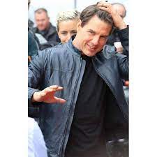 Mission Impossible 6 Fallout Tom Cruise Jacket Blue Leather Jacket Tom Cruise Mission Impossible Tom Cruise