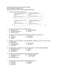 Pboxi rpl genap1pdf contoh soal latihan ujian akhir. Soal Pilihan Ganda Pemrograman Beorientasi Objek Kelas Xi