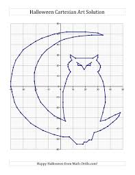 Cartesian Art Halloween Owl Halloween Math Worksheet Halloween Math Halloween Math Worksheets Coordinate Graphing