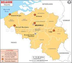 Belgium Zip Code Map Airports In Belgium, Belgium Airports Map