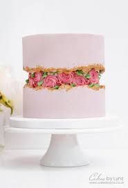 Buttercream Flowers Fault Line Cake Decorating Tutorial By Cakesbylynz Cake Decorating Tutorials Buttercream Flowers Flower Cake